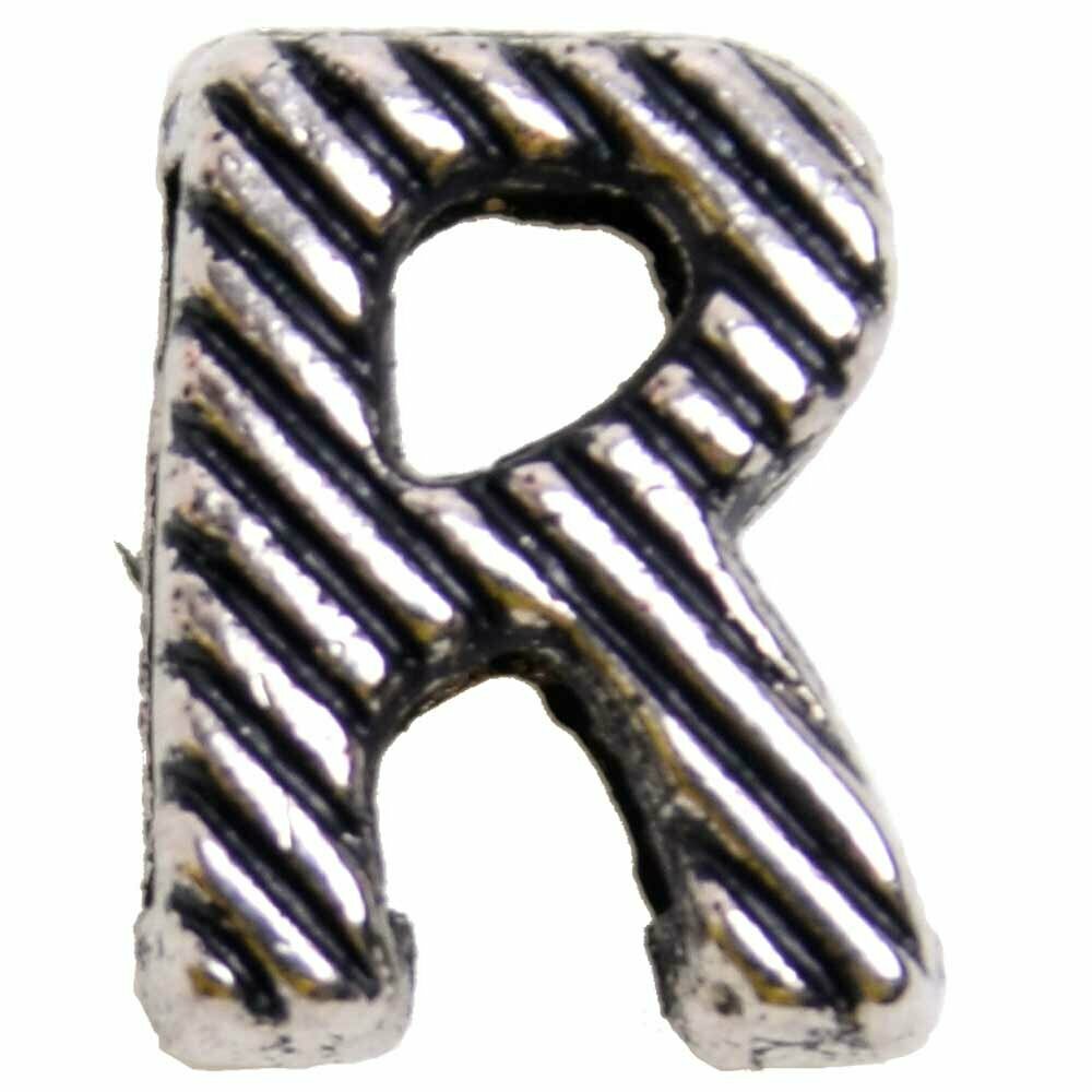 R Designerbuchstabe für Namenshalsbänder aus Metall