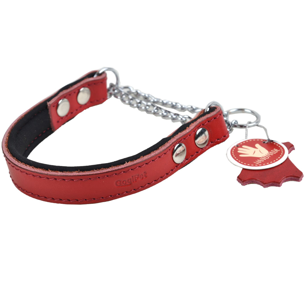 GogiPet Zug Hundehalsbänder mit weicher Fütterung Rot