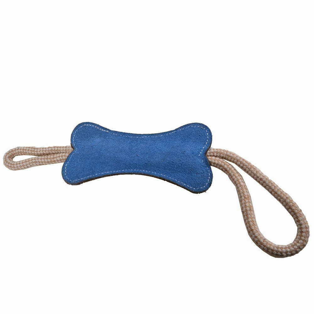 Hellblauer Knochen Hundespielzeug - GogiPet Hundespielzeug aus nachhaltigen Rohstoffen