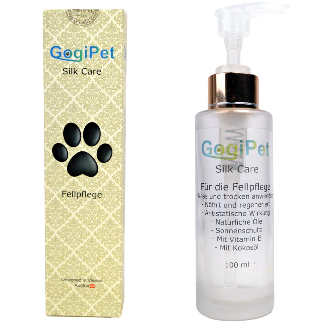 GogiPet Silk Care Fellpflege SKC001 - unser Verkaufshit bei Friseuren und Privatanwendern ist für alle Hunderassen und Katzenrassen geeignet.