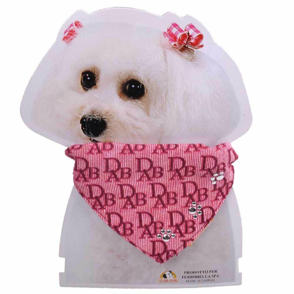 Rosa Hundehalsband mit Hundetuch