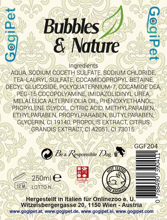 GogiPet Hundeshampoo mit Teebaumöl ohne Tierversuche - Bubbles & Nature