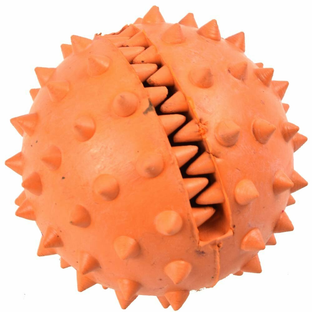 Snack Gummiball orange mit 7,5 cm Ø - 10 Jahre Onlinezoo Hundespielzeug Aktion