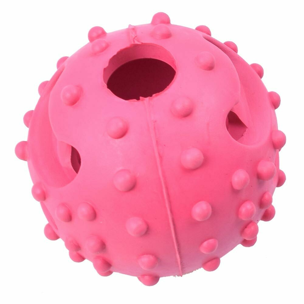 Gummi Ball rosa mit 7 cm Ø -10 Jahre Onlinezoo Hundespielzeug Aktion