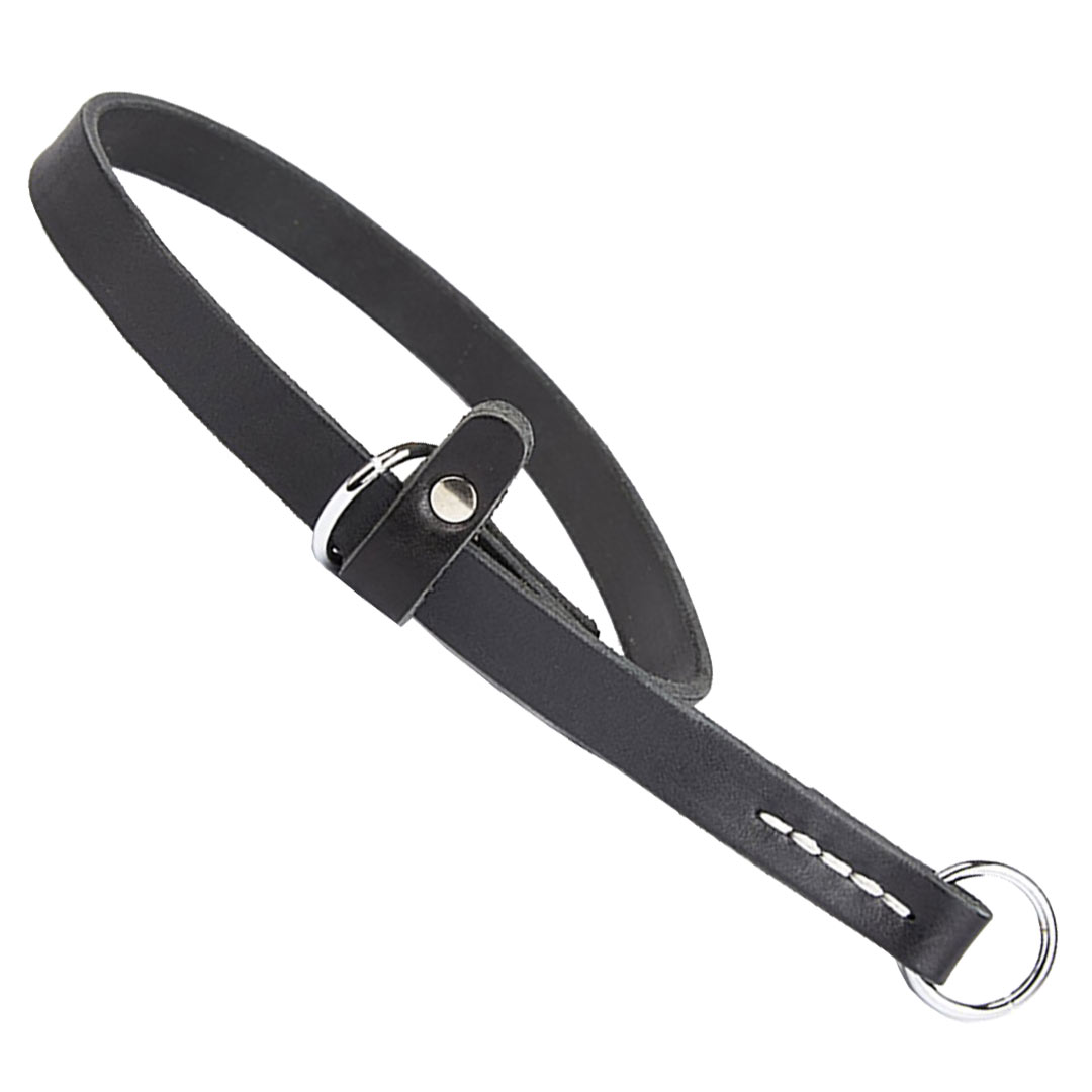 GogiPet® Schlupfhalsband - Schwarzes Hundehalsband aus echtem Leder