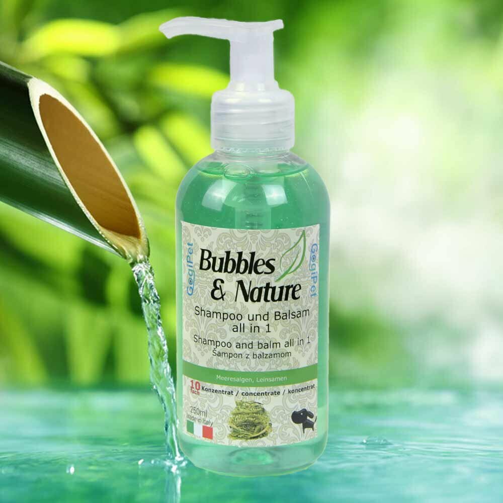 Bubbles & Nature Hundeshampoo und Haar Balsam komplett "all in 1"