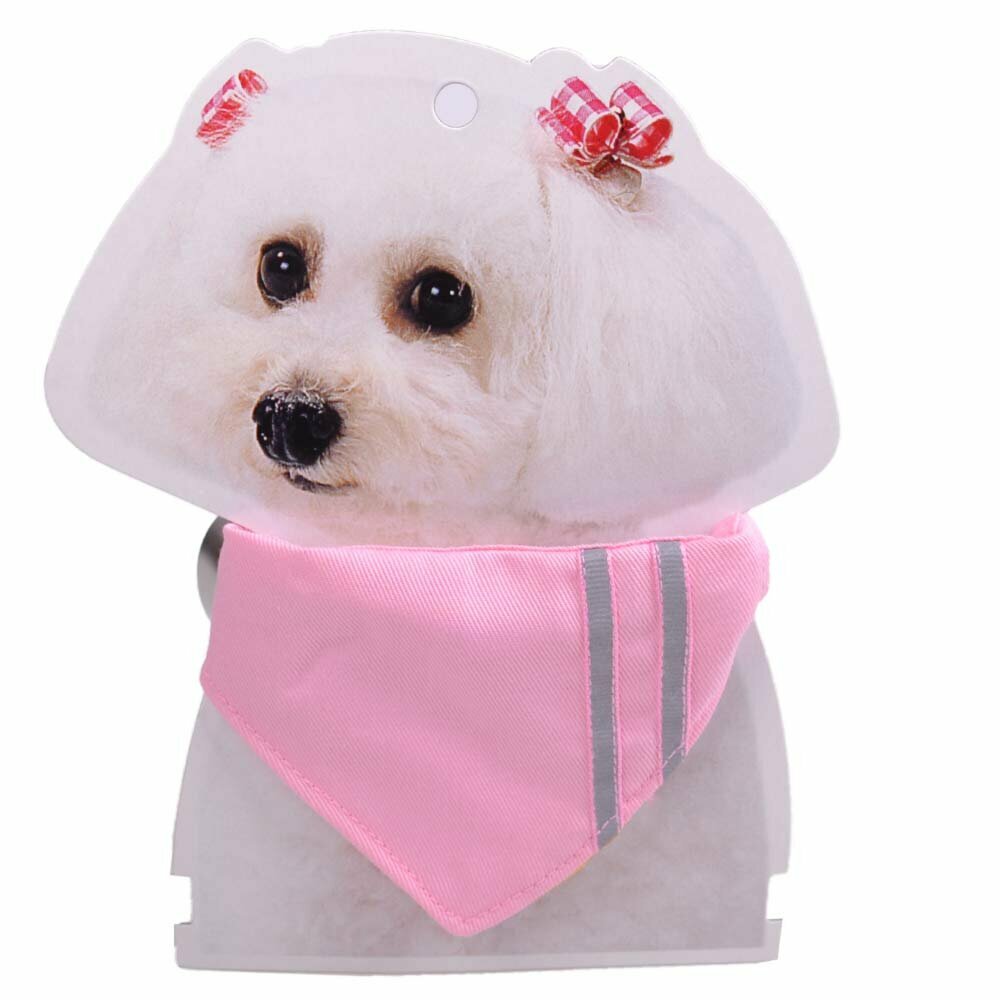 Halsband mit Hundetuch rosa von 15 - 23 cm verstellbar