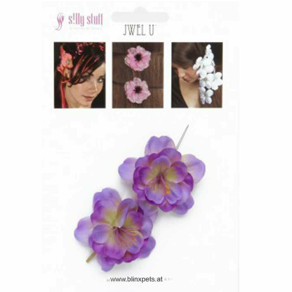 Naural Flower - Blumen als Haarschmuck lila