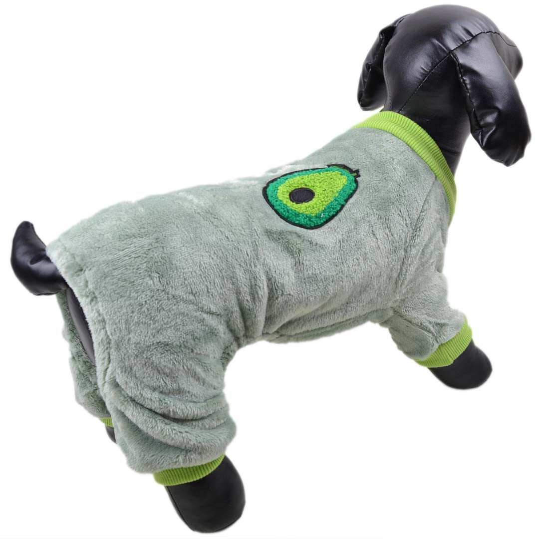 Hundepyjama und Hundejogger aus grünem Niki Stoff