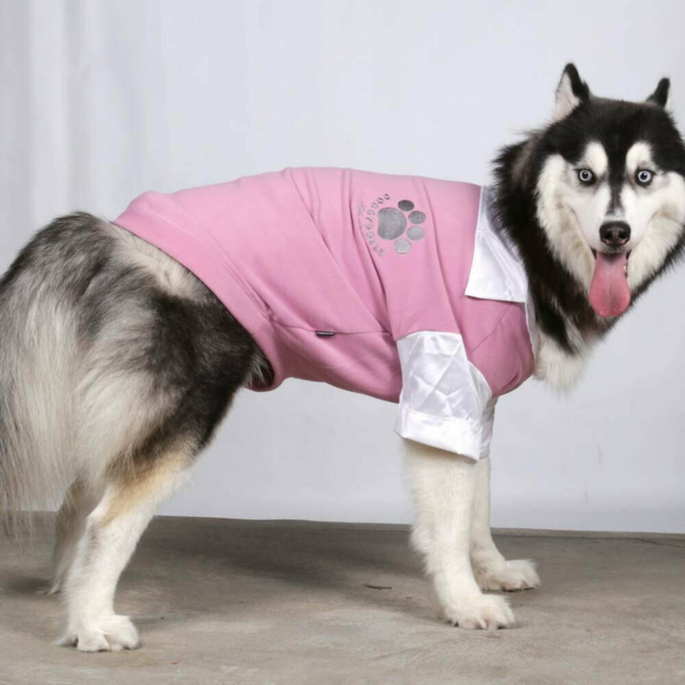 Warmer Hundepullover rosa für große Hunde von DoggyDolly