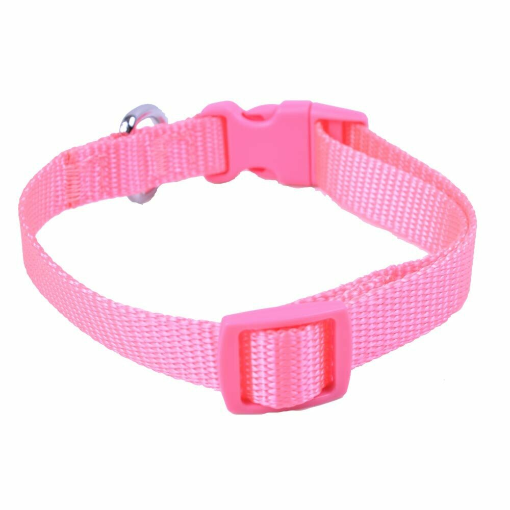 Handgemachtes GogiPet® Super Premium Nylon Hundehalsband rosa