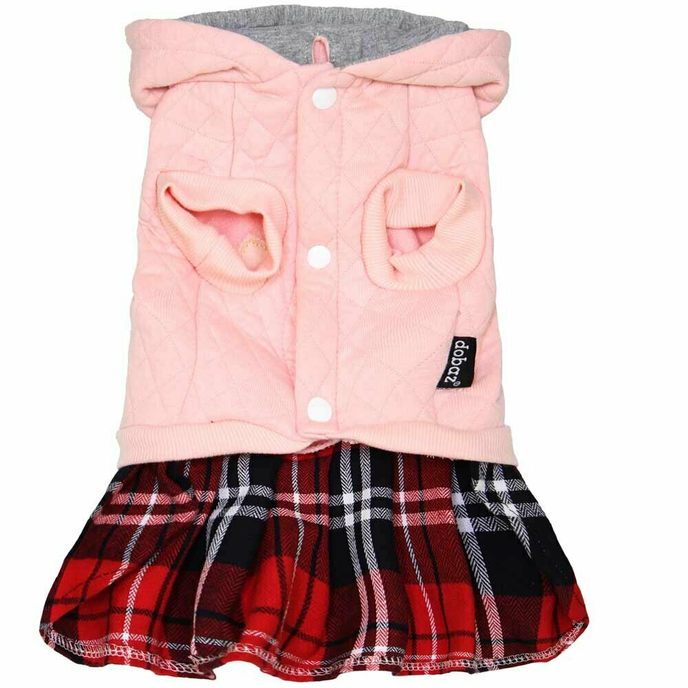 Warmes rosa Hundekleid "Pierrette" für den Winter
