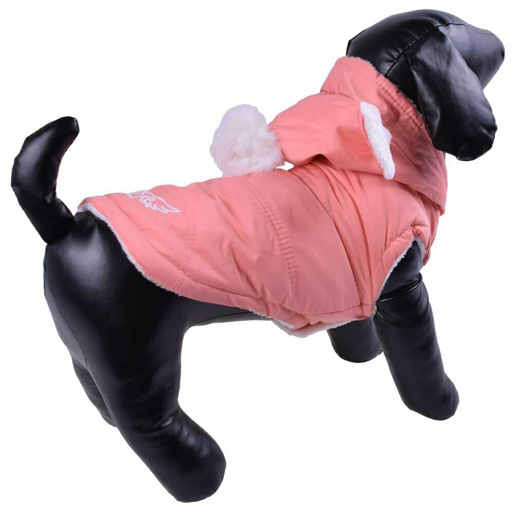 Lieblicher rosa Hundeanorak - warme Hundebekleidung