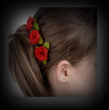 Fabric flowers hair accessories - hair flower