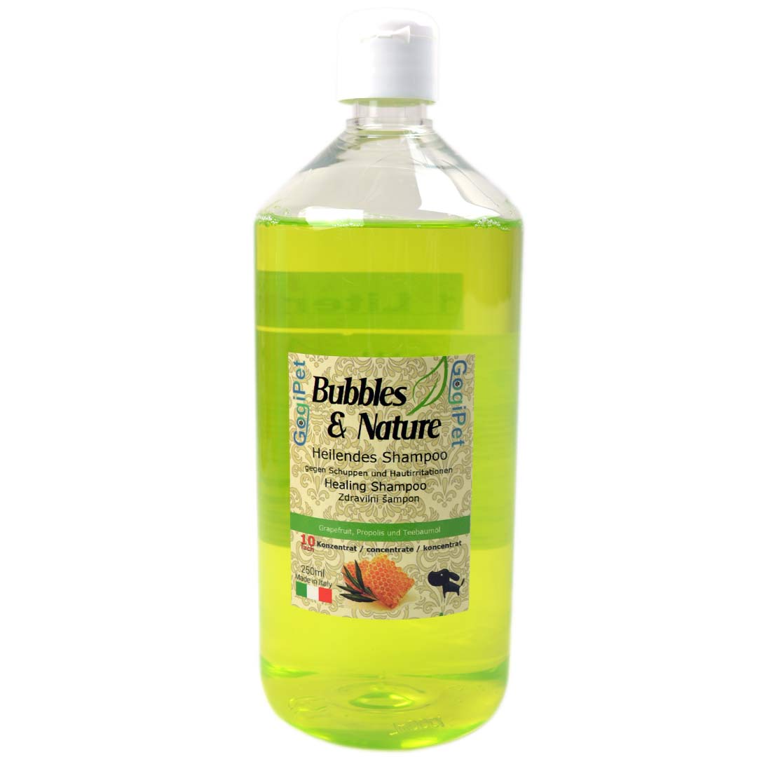 Bubbles & Nature Teebaum Öl Hundeshampoo gegen Schuppen und Hautirritationen - GogiPet Heilendes Hundeshampoo