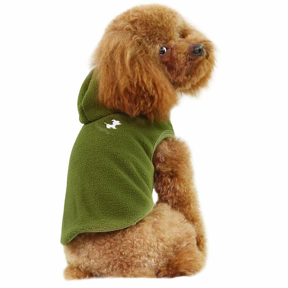 GogiPet ® Doppel Fleece Hundesweater Grüne - Olive