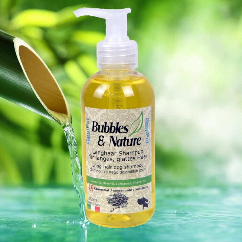 Bubbles & Nature Hundeshampoo für langhaarige Hunde und gegen Filz
