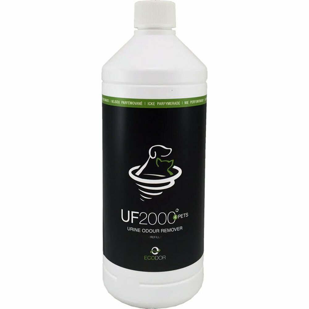 ECODOR UF2000 für Haustiere - Urin Geruchentferner - 1 Liter Nachfüllpackung